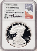 2012-W Proof Silver Eagle 1 oz Thomas Uram NGC PF70