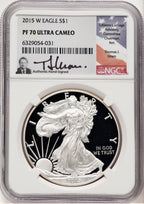 2015-W Proof Silver Eagle 1 oz Thomas Uram NGC PF70