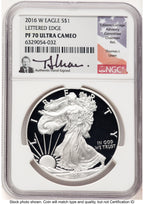2016-W Proof Silver Eagle 1 oz Thomas Uram NGC PF70