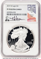 2019-W Proof Silver Eagle 1 oz Thomas Uram NGC PF70