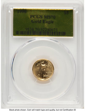 1990 Gold Eagle 1/10 oz Gold Foil PCGS MS70