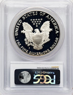 1990-S Proof Silver Eagle 1 oz Blue Gradient PCGS PR70