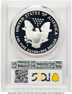1996-P Proof Silver Eagle 1 oz Blue Gradient PCGS PR70