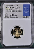 2016 $5 Gold American Eagle NGC PF70 Ed Moy Signed