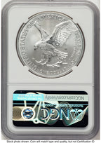 2021-W TY2 Burnished Silver Eagle 1 oz 2022 US Mint Releases Mike Castle NGC PF70
