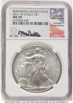 2011-W Burnished Silver Eagle 1 oz Mike Castle NGC MS70