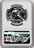 2017-W Palladium Eagle 1 oz PL FDI Kenneth Bressett Red Book NGC MS70