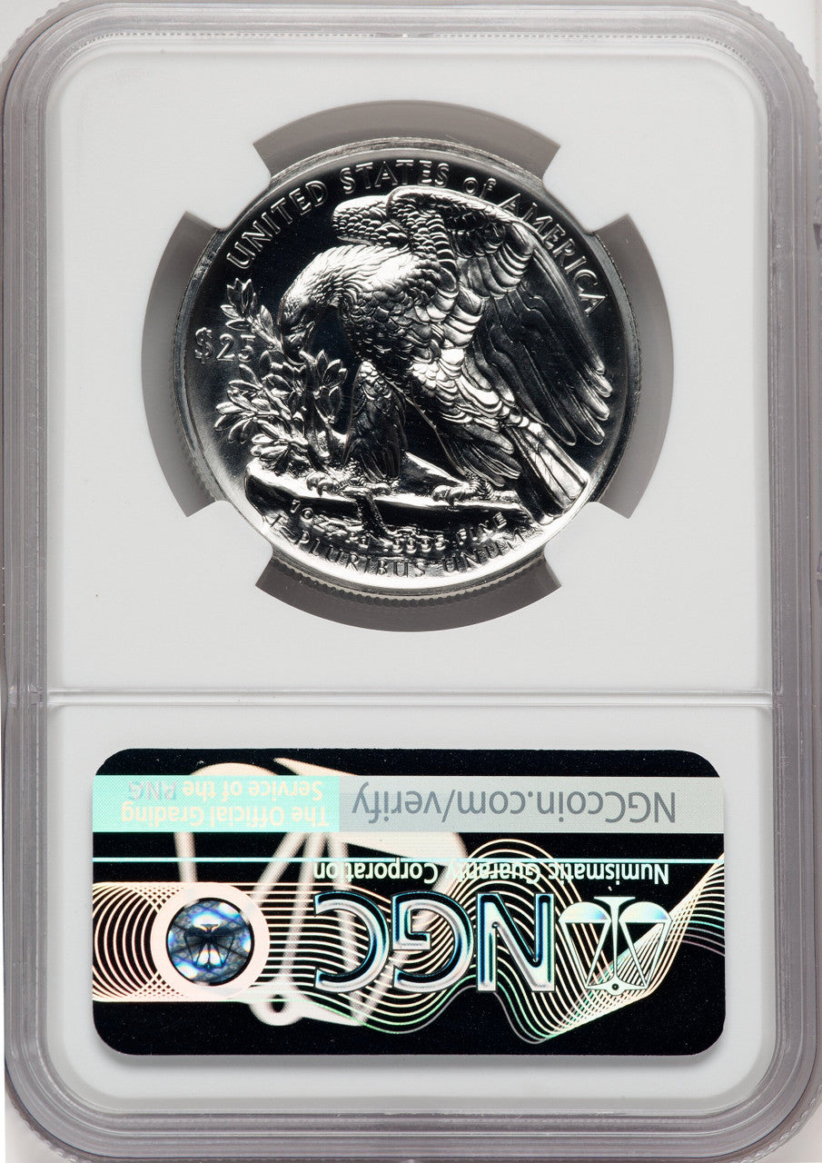 2017-W Palladium Eagle 1 oz PL FDI Kenneth Bressett Red Book NGC MS70