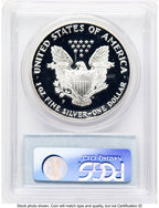 1993-P Proof Silver Eagle 1 oz Blue Label PCGS PR70