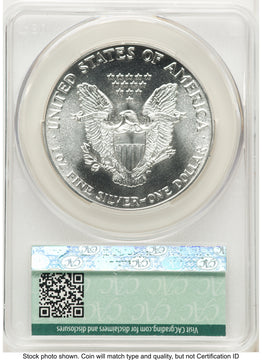 1988 Silver Eagle Non Designation CACG MS70