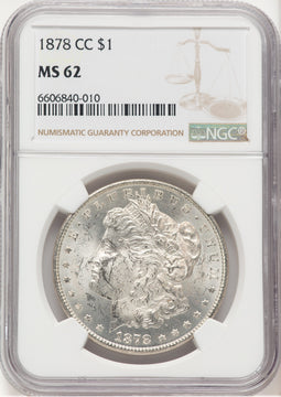1878-CC Morgan Dollar NGC MS62 (760409002)