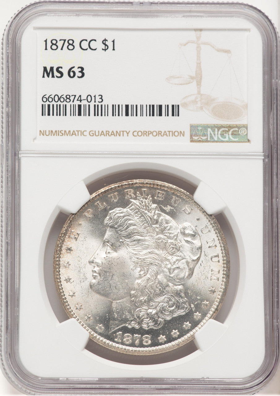 1878-CC Morgan Dollar NGC MS63 (760409005)
