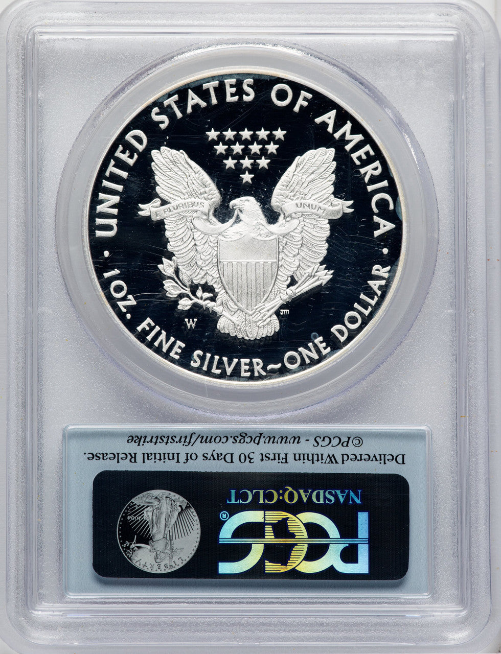 2014-W Proof Silver Eagle 1 oz FS Flag PCGS PR70