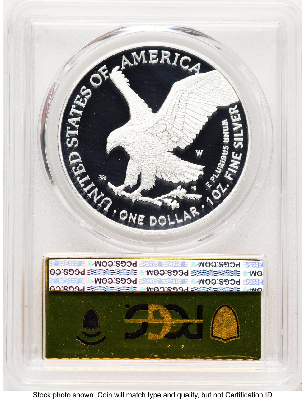 2023-W Proof Silver Eagle 1 oz AR Gold Foil PCGS PR70