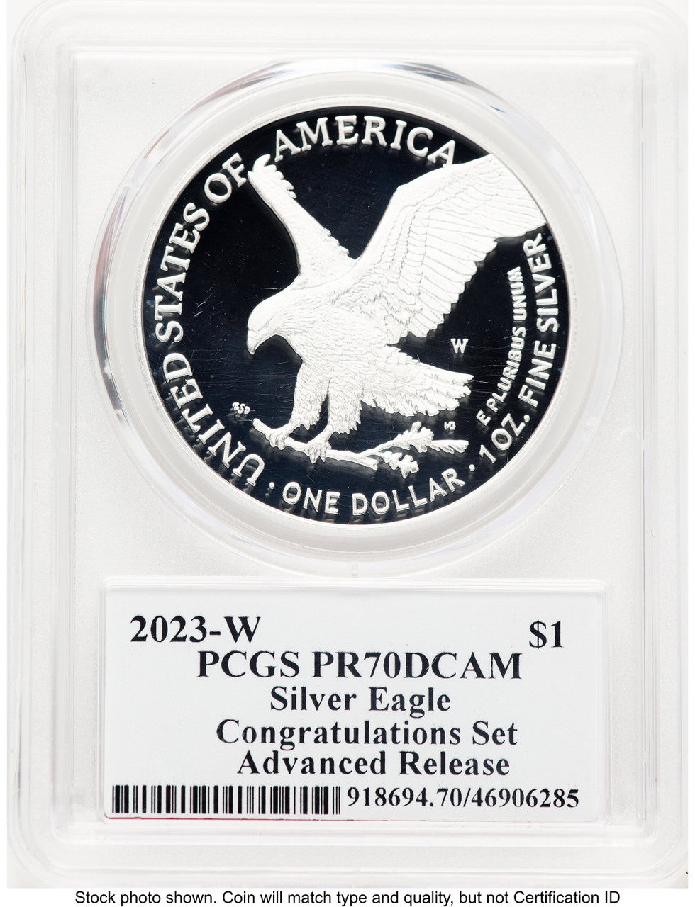 2023-W Proof Silver Eagle Congratulations Set 1 oz AR John Dannreuther PCGS PR70