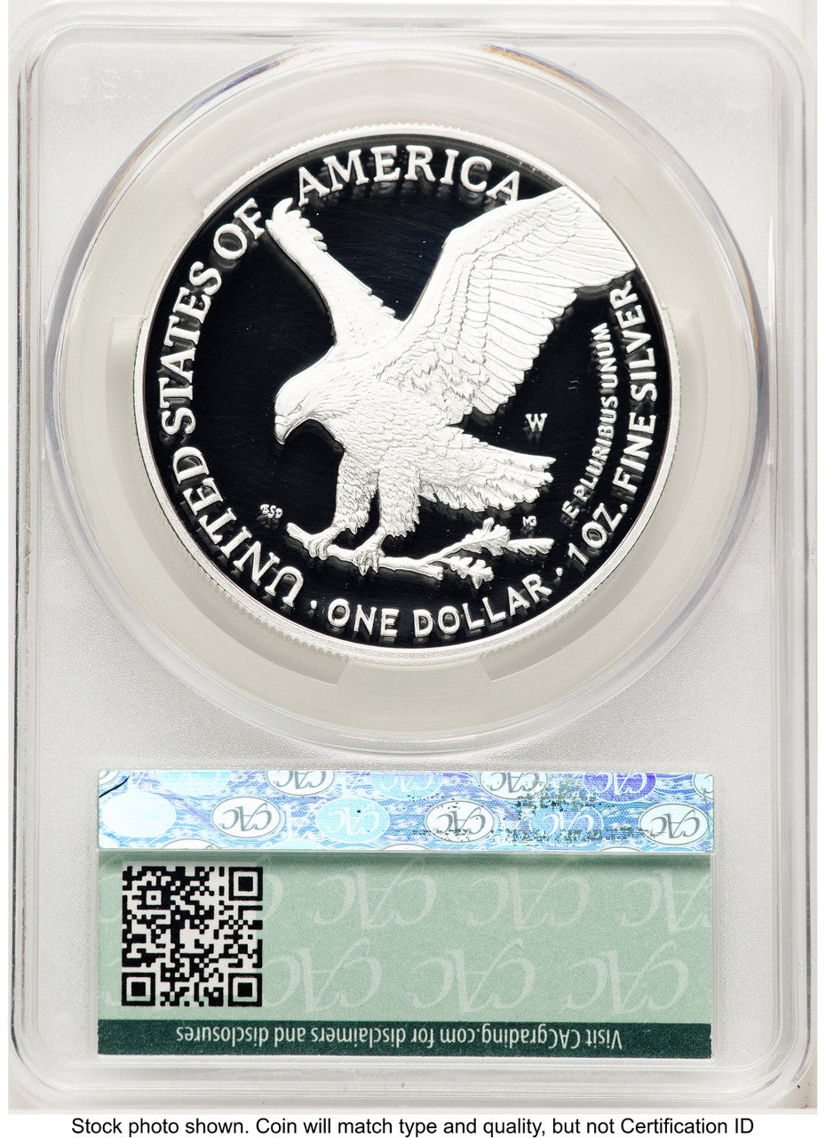 2023-W Proof Silver Eagle 1 oz First Day Of Delivery CACG PR70