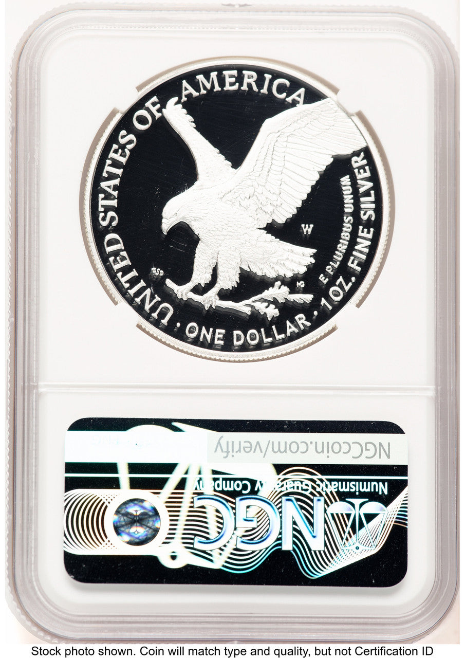 2023-W Proof Silver Eagle Congratulations Set 1 oz FDI Kenneth Bressett Red Book X-Label NGCX PF10