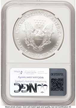 2007-W Burnished Silver Eagle 1 oz Jeff Garrett Red Book NGC MS70