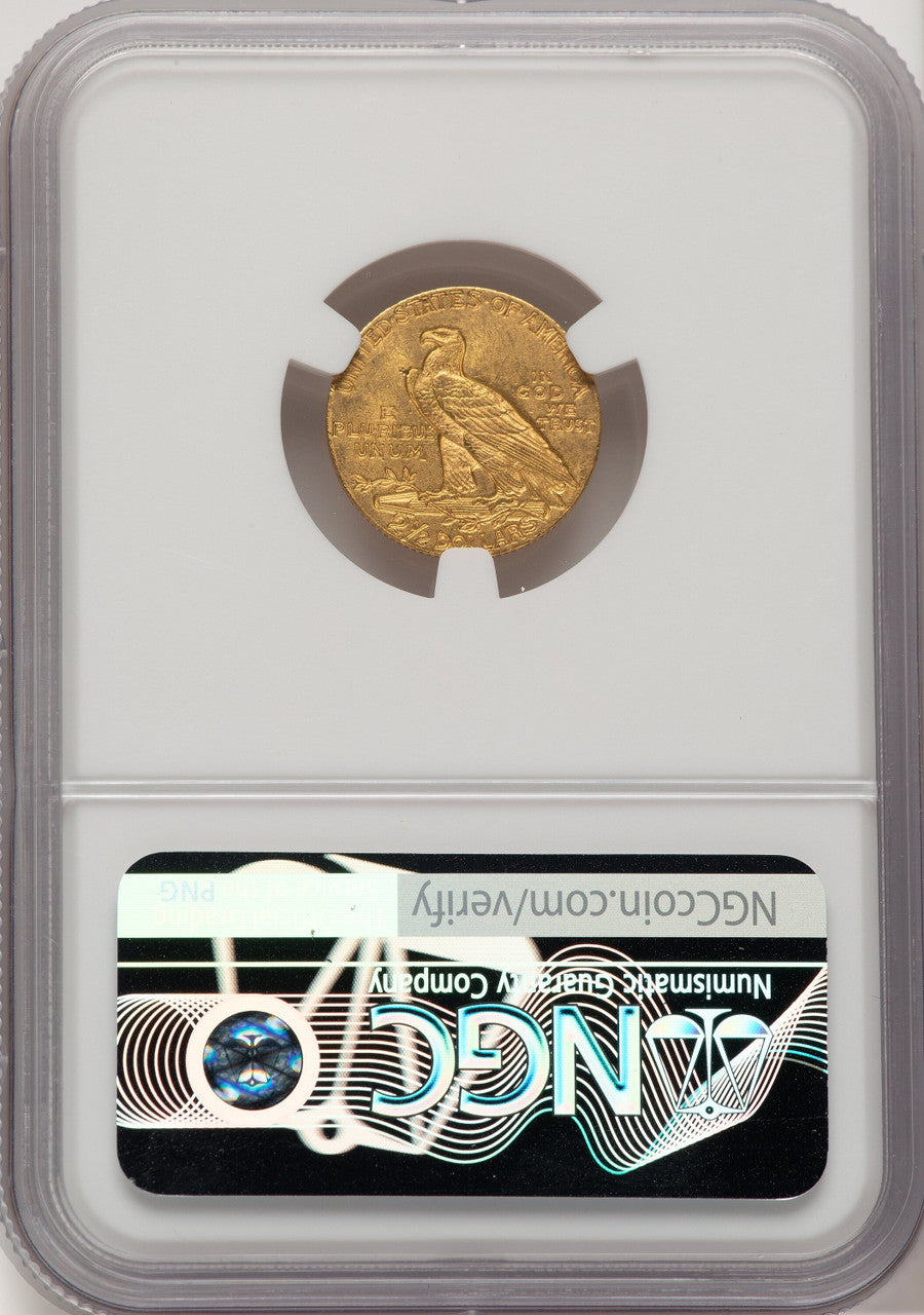 1911 $2.50 Indian Quarter Eagle NGC MS62+