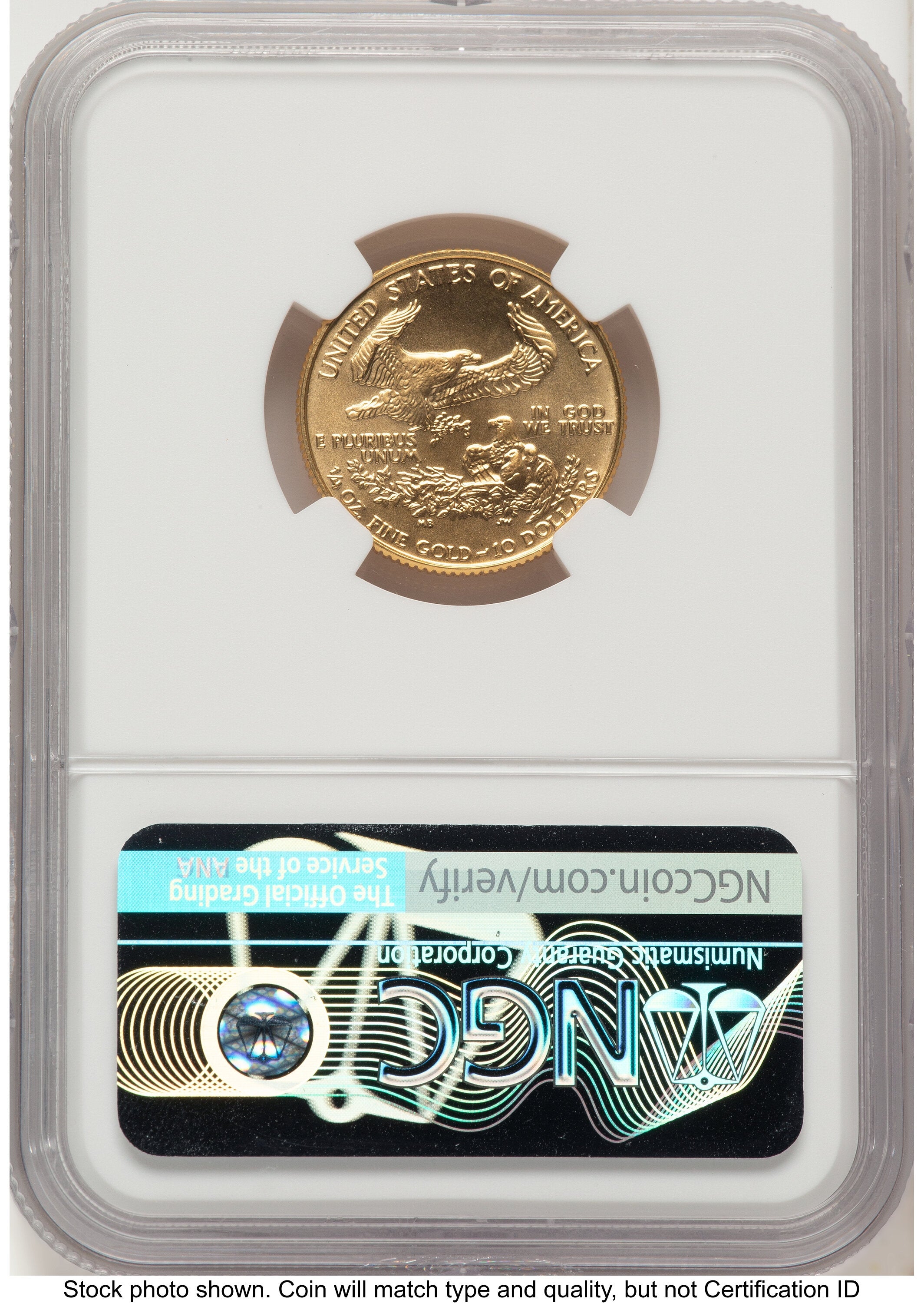 1990 Gold Eagle 1/4 oz Brown Label NGC MS70