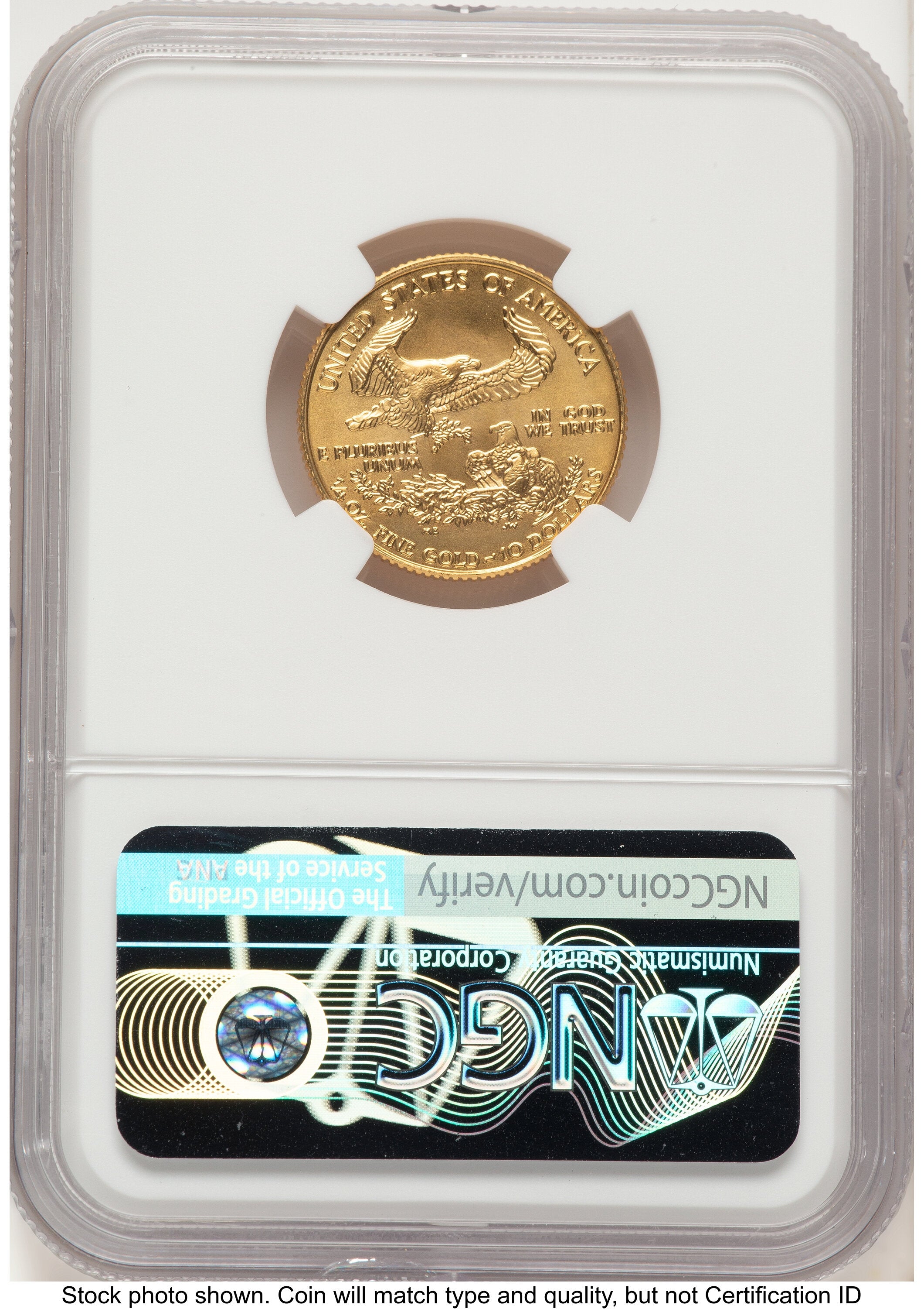 1995 Gold Eagle 1/4 oz Brown Label NGC MS70