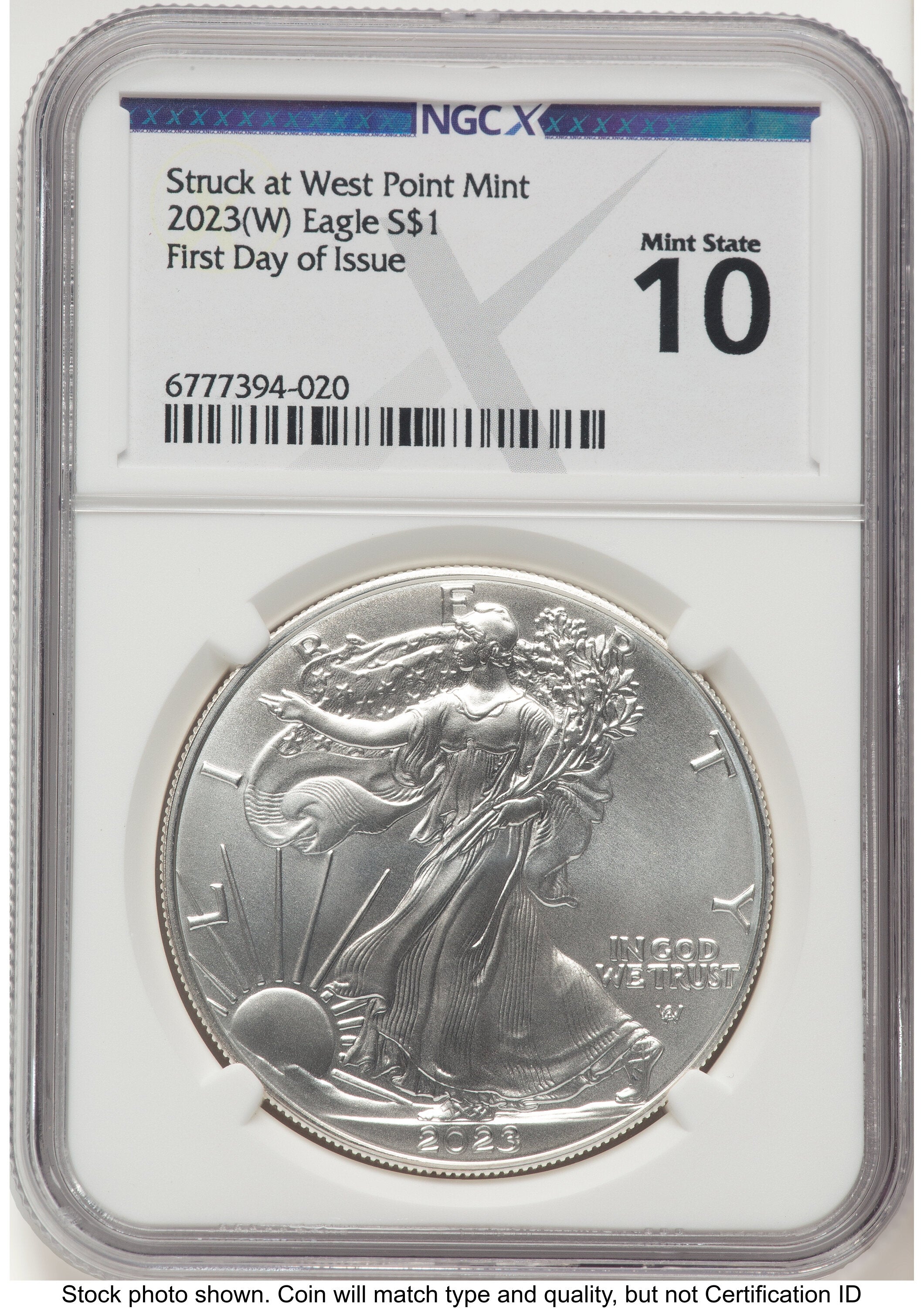 2023-(W) Silver Eagle FDI X-Label NGCX MS10