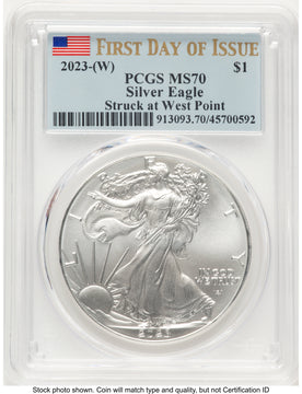 2023-(W) Silver Eagle FDI Flag PCGS MS70