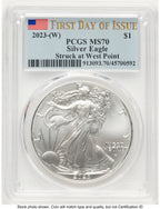 2023-(W) Silver Eagle FDI Flag PCGS MS70