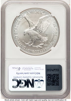 2023-W Burnished Silver Eagle 1 oz Jeff Garrett Red Book NGC MS70