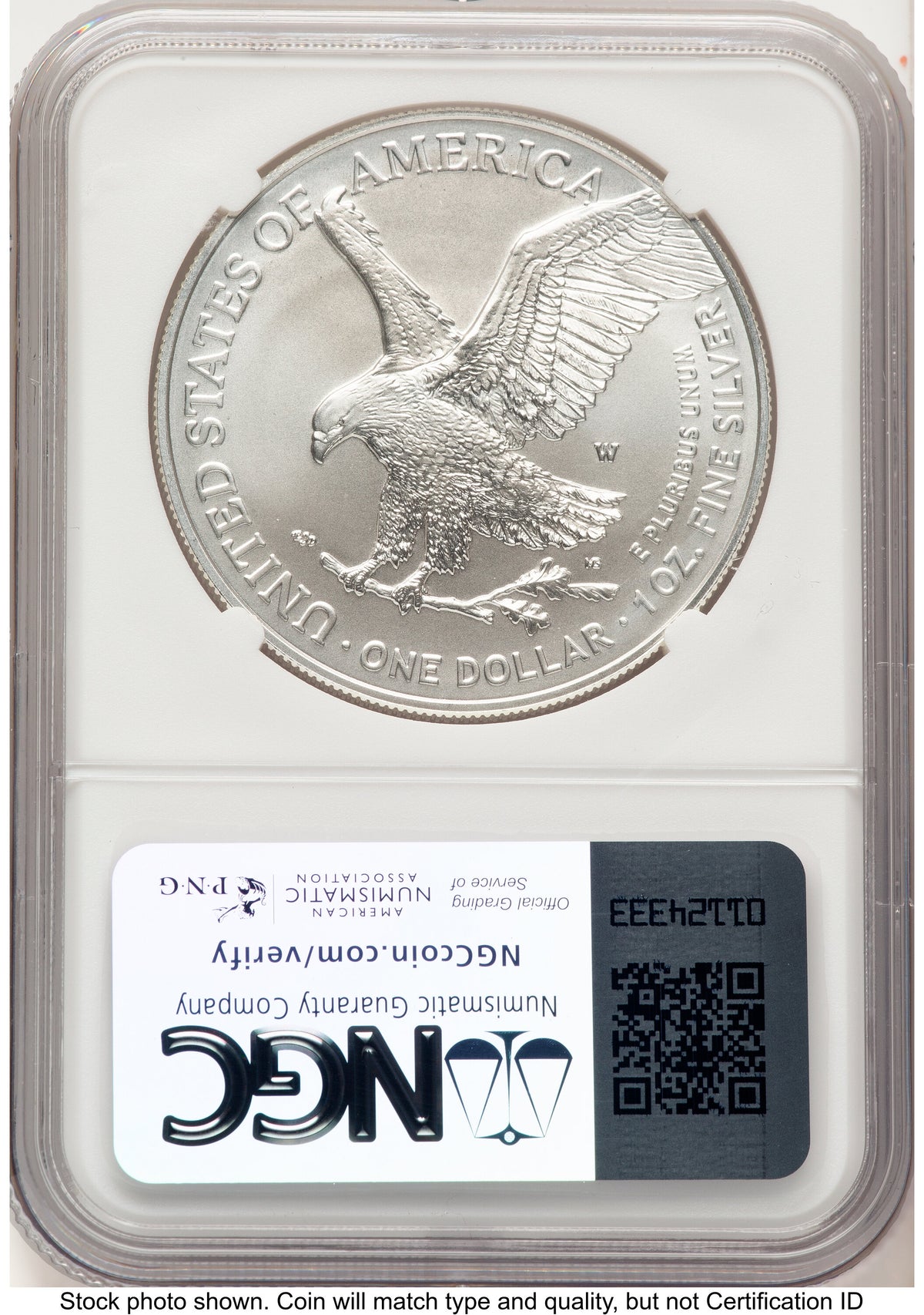 2023-W Burnished Silver Eagle 1 oz Jeff Garrett Red Book NGC MS70