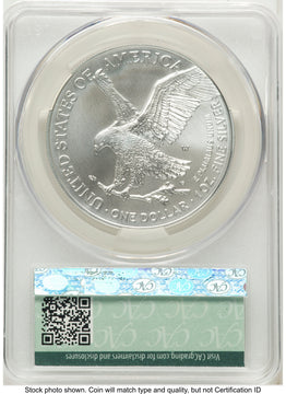 2023-W Burnished Silver Eagle 1 oz First Day Of Delivery CACG MS70