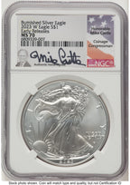 2023-W Burnished Silver Eagle 1 oz ER Mike Castle NGC MS70
