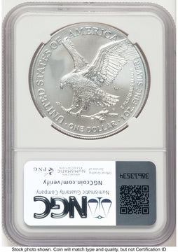 2023-W Burnished Silver Eagle 1 oz ER Mike Castle NGC MS70