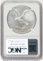 2023-W Burnished Silver Eagle 1 oz ER Mike Castle NGC MS70