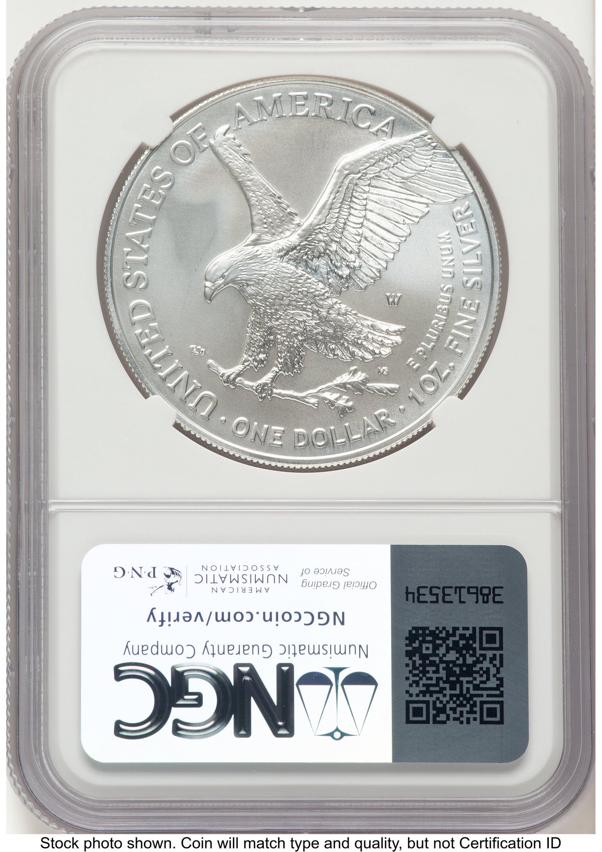 2023-W Burnished Silver Eagle 1 oz ER Mike Castle NGC MS70