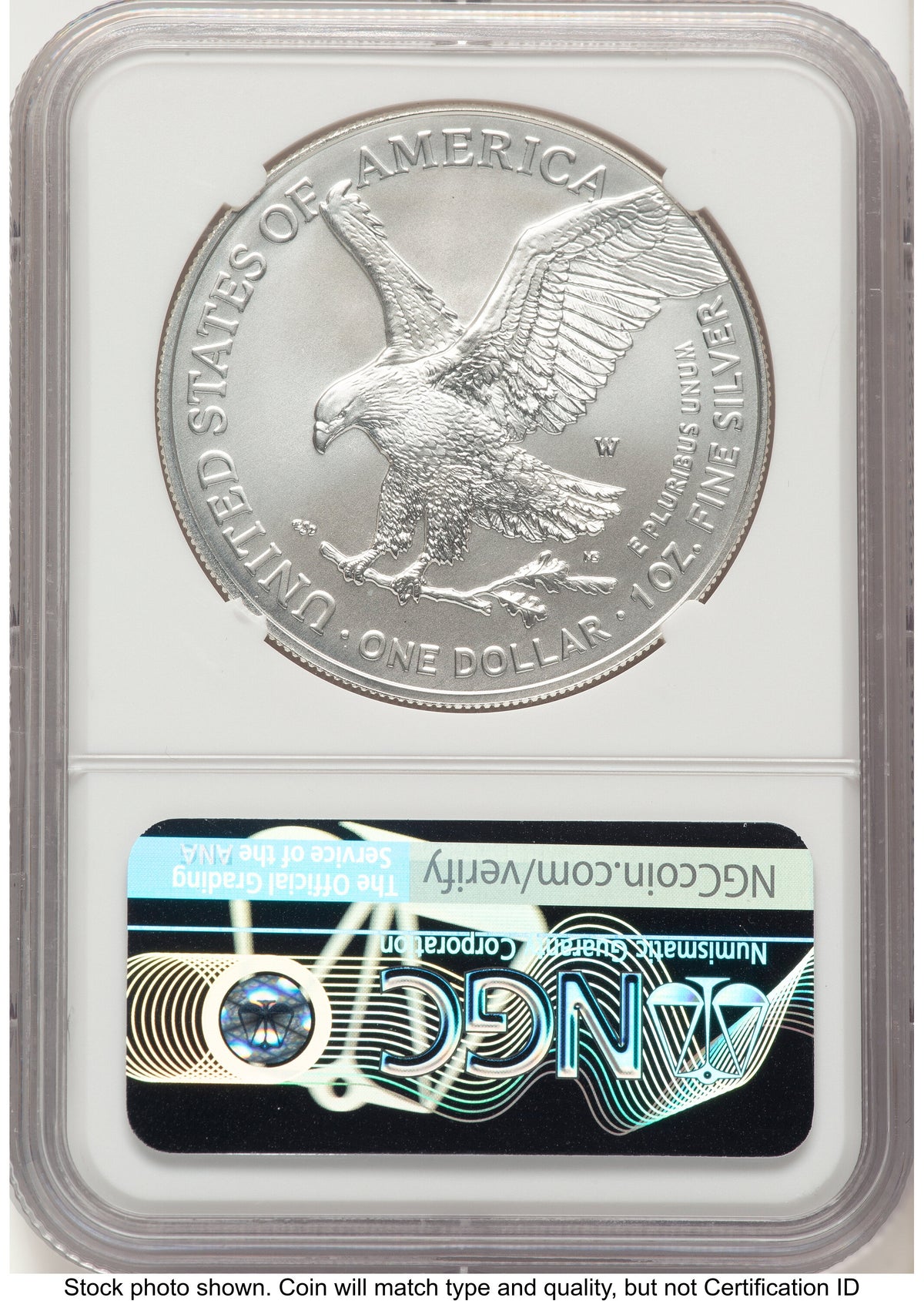 2023-W Burnished Silver Eagle 1 oz FDI Kenneth Bressett Portrait Philadelphia NGC MS70