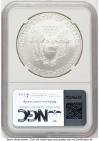 2008-W Burnished Silver Eagle 1 oz Jeff Garrett Red Book NGC MS70