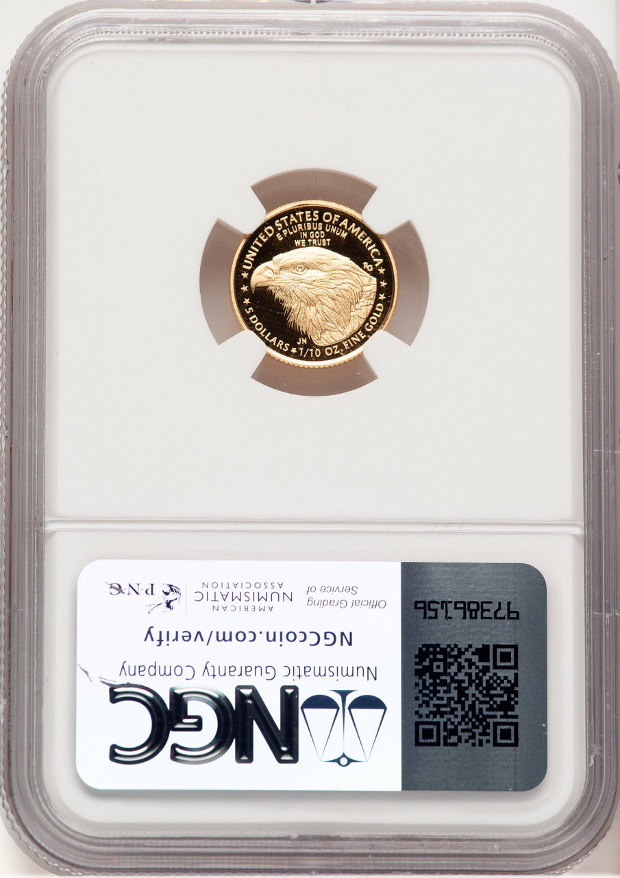 2023-W Proof Gold Eagle 1/10 oz Brown Label NGC MS70 (763419042)