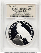 2023-P Silver American Liberty High Relief Medal AR PCGS MS70 Thomas Cleveland