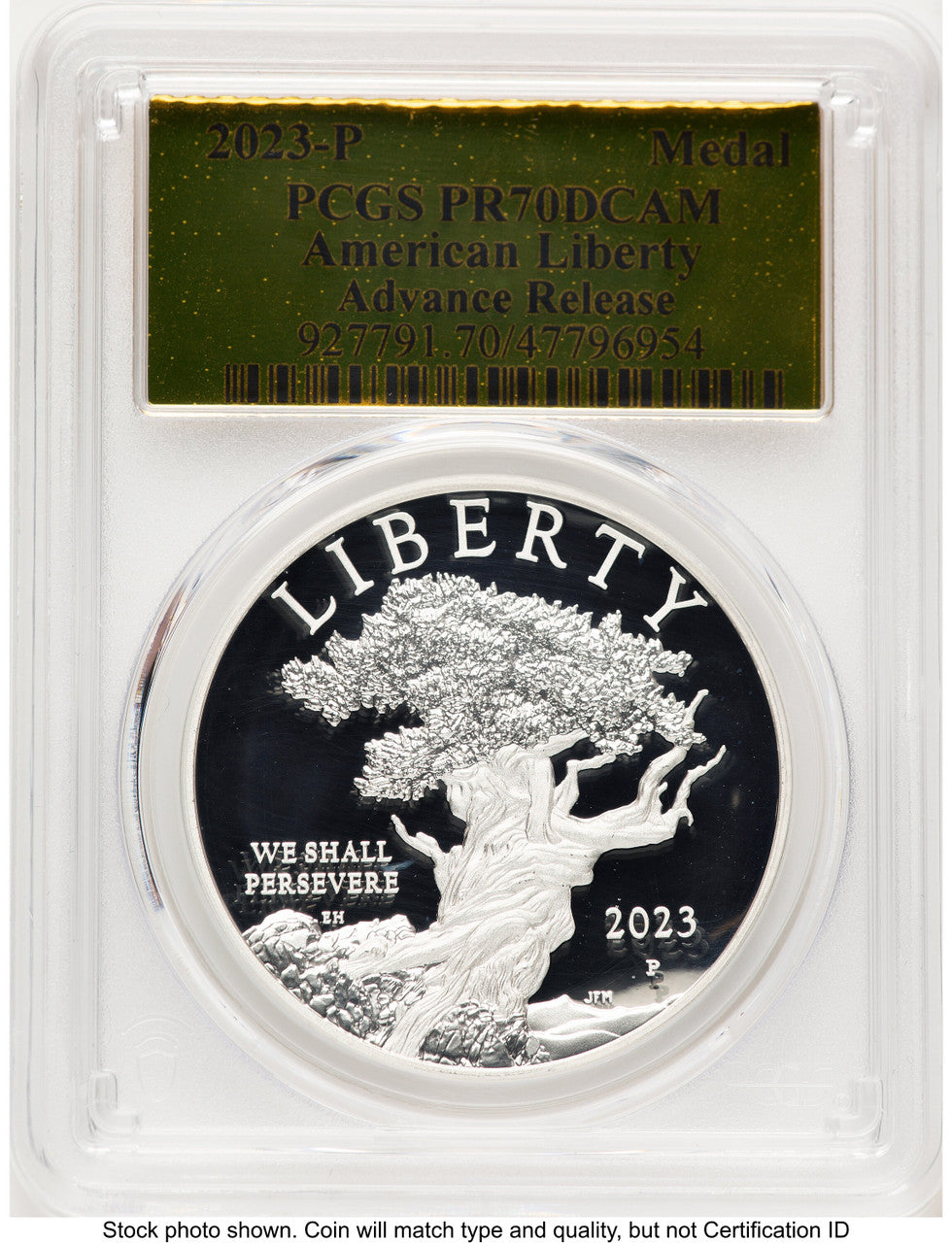 2023-P Silver American Liberty High Relief Medal AR Gold Foil Medals and Tokens PCGS MS70 (764057359)