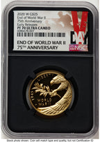 2020-W 1/2 oz Proof Gold End of World War II 75th Anniversary ER V-Day Label Modern Issues NGC MS70