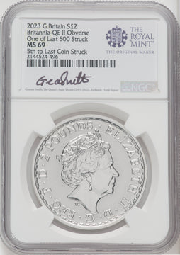 2023 G.B. S2 BRITANNIA 2 COIN KING AND QUEEN SET #5 Royal Succession NGC MS69