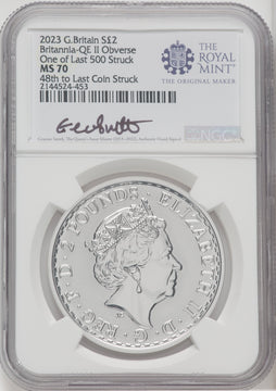 2023 G.B. S2 BRITANNIA 2 COIN KING AND QUEEN SET #48 Royal Succession NGC MS70