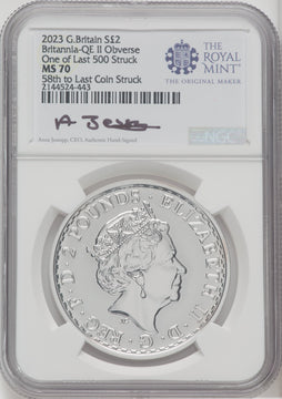 2023 G.B. S2 BRITANNIA 2 COIN KING AND QUEEN SET #58 Royal Succession NGC MS70
