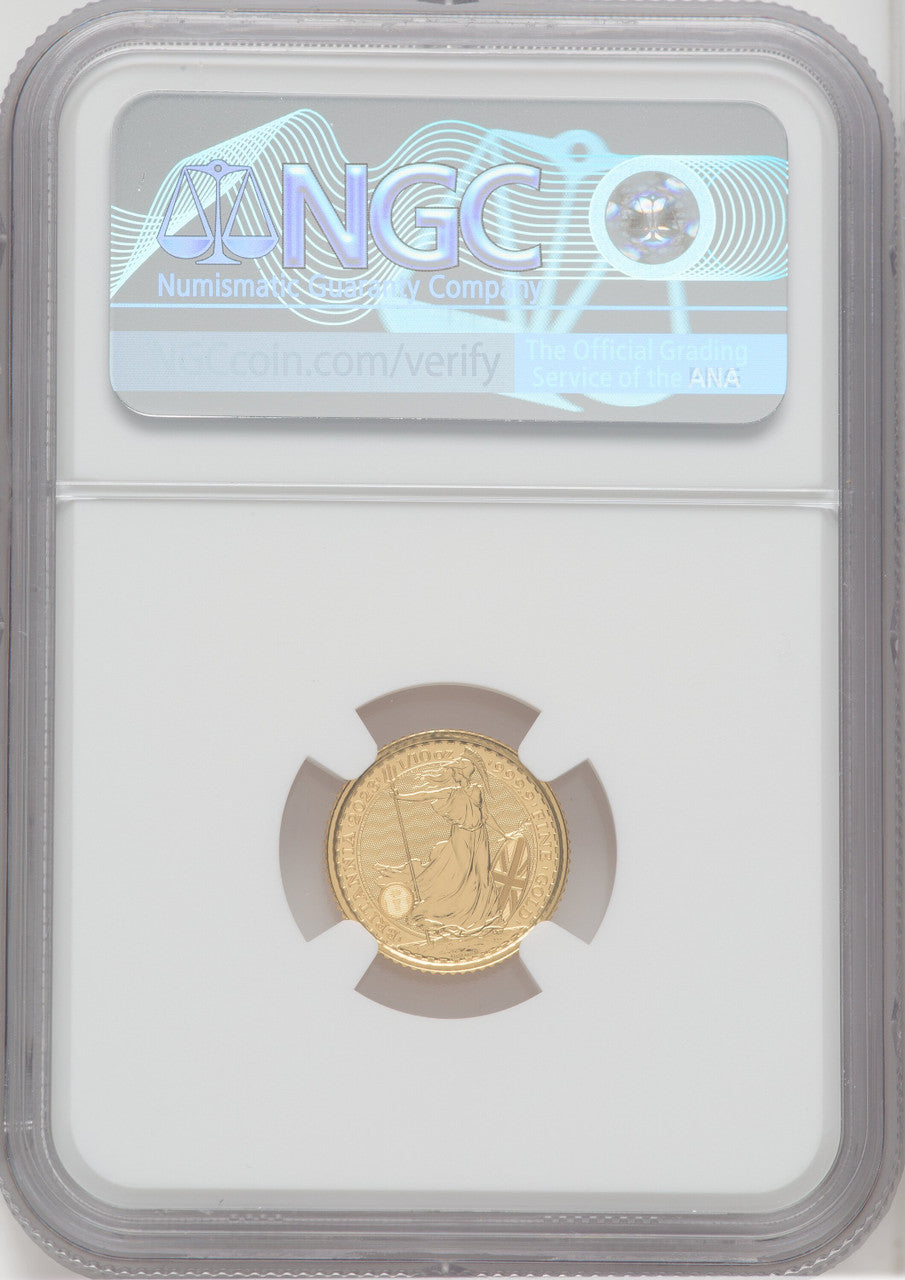 2023 G.Britain G£100 Britannia-QE Obverse 5-Coin Set One of Last 500 Struck NGC MS70