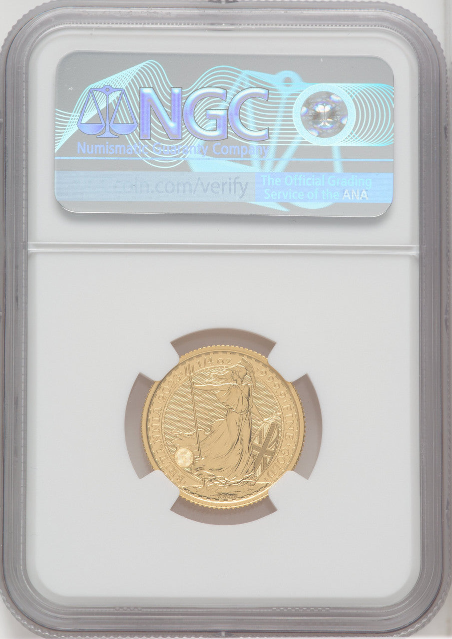 2023 G.Britain G£100 Britannia-QE Obverse 5-Coin Set One of Last 500 Struck NGC MS70