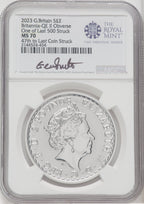 2023 G.Britain G£100 Britannia-QE Obverse 5-Coin Set One of Last 500 Struck NGC MS70