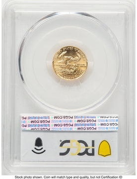 1987 Gold Eagle 1/10 oz Blue Gradient PCGS MS70