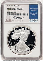 2017-W Proof Silver Eagle 1 oz NGC PF70 Ed Moy