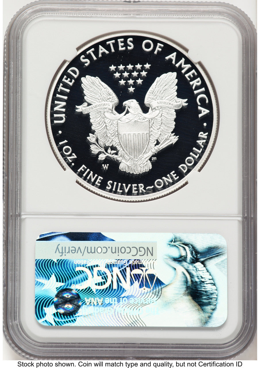 2017-W Proof Silver Eagle 1 oz NGC PF70 Ed Moy